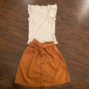 Girls size 10 skirt outfit